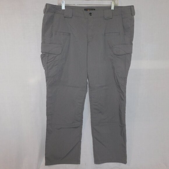 5.11 Tactical Stryke Pants Gray Women's 20 Regular Cargo Pockets Heavy Duty - Picture 1 of 11